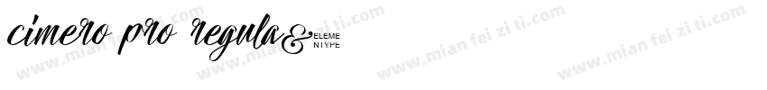 cimero pro regula字体转换